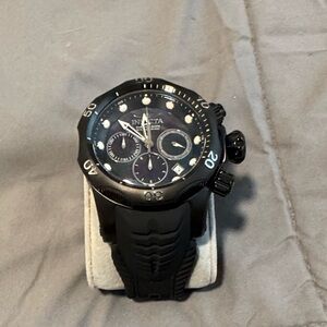 Invicta Black Dive Watch with Chronograph
